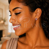 Sterling Silver Stud Earring, Flower Design, with Garnet Crystal, Polished, Silver Finish, 02.406.0015.02