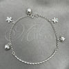 Sterling Silver Charm Bracelet, Heart Design, Polished, Silver Finish, 03.409.0004.07 (7 Inches Length)