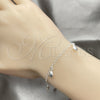 Sterling Silver Charm Bracelet, Shell Design, Polished, Silver Finish, 03.409.0010.07 (7 Inches Length)