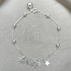 Sterling Silver Charm Bracelet, Dolphin Design, Polished, Silver Finish, 03.409.0011.07 (7 Inches Length)