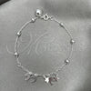 Sterling Silver Charm Bracelet, Dolphin Design, Polished, Silver Finish, 03.409.0011.07 (7 Inches Length)