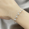 Sterling Silver Charm Bracelet, Star Design, Polished, Silver Finish, 03.409.0012.07 (7 Inches Length)