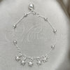 Sterling Silver Charm Bracelet, Star Design, Polished, Silver Finish, 03.409.0012.07 (7 Inches Length)