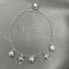 Sterling Silver Charm Bracelet, Dolphin Design, Polished, Silver Finish, 03.409.0014.07 (7 Inches Length)