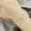 Sterling Silver Charm Bracelet, Star Design, Polished, Silver Finish, 03.409.0015.07 (7 Inches Length)