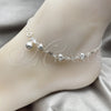 Sterling Silver Charm Anklet , Heart Design, Polished, Silver Finish, 03.409.0029.10 (10 Inches Length)
