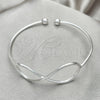 Sterling Silver Individual Bangle, Infinite Design, Polished, Silver Finish, 07.409.0002 (04 MM Thickness, One size fits all)