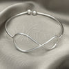 Sterling Silver Individual Bangle, Infinite Design, Polished, Silver Finish, 07.409.0002 (04 MM Thickness, One size fits all)