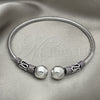Sterling Silver Individual Bangle, Ball Design, Polished, Silver Finish, 07.409.0009 (04 MM Thickness, One size fits all)