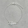 Sterling Silver Fancy Bracelet, key Design, Polished, Silver Finish, 03.392.0023.07 (7 Inches Length)