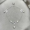Sterling Silver Charm Bracelet, Heart Design, Polished, Silver Finish, 03.397.0007.07 (7 Inches Length)