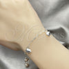 Sterling Silver Charm Bracelet, Elephant Design, Polished, Silver Finish, 03.397.0008.07 (7 Inches Length)