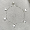 Sterling Silver Charm Bracelet, Elephant Design, Polished, Silver Finish, 03.397.0008.07 (7 Inches Length)