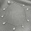 Sterling Silver Charm Bracelet, Turtle Design, Polished, Silver Finish, 03.397.0009.07 (7 Inches Length)