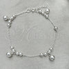 Sterling Silver Fancy Bracelet, Ball Design, Polished, Silver Finish, 03.407.0003.07 (7 Inches Length)