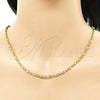 Oro Laminado Fancy Necklace, Gold Filled Style Ball Design, Polished, Golden Finish, 04.341.0103.16 (03 MM Thickness, 16 Inches Length)