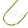 Oro Laminado Fancy Necklace, Gold Filled Style Ball Design, Polished, Golden Finish, 04.341.0107.18 (03 MM Thickness, 17 Inches Length)