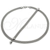Stainless Steel Necklace and Bracelet, Bismark Design, Polished, Raw, 06.278.0011