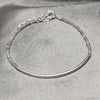 Sterling Silver Fancy Bracelet, Ball Design, with Gray Crystal, Polished, Silver Finish, 03.401.0063.07 (7 Inches Length)