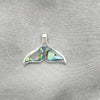 Sterling Silver Fancy Pendant, Fish Design, with Volcano Opal, Polished, Silver Finish, 05.410.0003.2