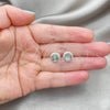 Sterling Silver Stud Earring, Ball Design, with Volcano Opal, Polished, Silver Finish, 02.410.0002.2