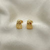 Oro Laminado Stud Earring, Gold Filled Style Polished, Golden Finish, 02.342.0262