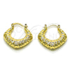 Oro Laminado Small Hoop, Gold Filled Style Hollow Design, Polished, Golden Finish, 02.163.0182.25