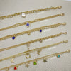 15 pulseras dobles a la moda ($6.67 cada una) por $100 Gold Layered
