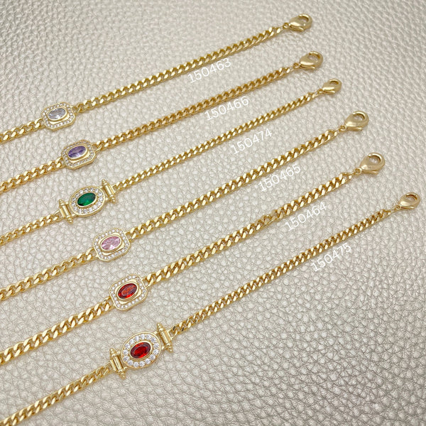 20 Zirconia Frame Bracelets Trendy ($5.00 each) for $100 Gold Layered