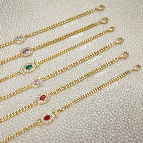 20 brazaletes con marco de zirconio Trendy ($5.00 cada uno) por $100 Gold Layered
