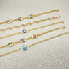 20 pulseras con marco de mal de ojo de moda ($ 5.00 cada una) por $ 100 en capas de oro