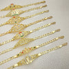 20 brazaletes de identificación religiosa, Gaudalupe, San Judas, San Benito ($5.00 cada uno) por $100 Gold Layered