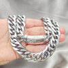 Stainless Steel Basic Necklace, Curb Design, Polished, Steel Finish, 04.257.0006.28 (14 MM Thickness, 28 Inches Length)