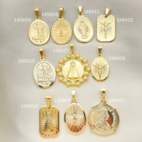 40 Assorted Saints Pendants Oro Laminado for $100 ($2.50ea) ea in Gold Layered