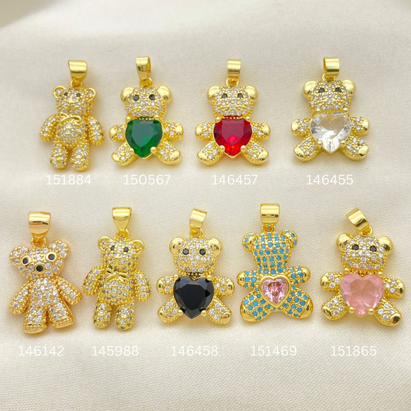 30 Teddy Pendants Oro Laminado por $100 ($3.33ea) c/u en Gold Layered
