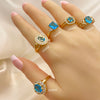 20 Assorted Light Blue, Acquamarine Zirconia Rings in Oro Laminado for $100 ($5.00ea) ea in Gold Layered