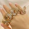 12 anillos mariposa XL surtidos en oro laminado por $100 ($8.33 c/u) en oro laminado