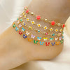 20 Assorted Colorful Enamel Anklets in Oro Laminado Assorted ($5.00 each) for $100 Gold Layered