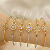 15 Assorted Flex Zirconia Bangles in Oro Laminado Gold Filled ($6.67 each) for $100 Gold Layered