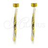 Oro Laminado Medium Hoop, Gold Filled Style Twist Design, with Ivory Pearl, Polished, Golden Finish, 02.379.0053.30