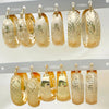 30 Assorted Dome Shape Diamond Cut Hoops  in Oro Laminado Gold Filled ($3.33 each) for $100 Gold Layered