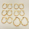 40 Assorted Kids Tricolor Hoops in 15 to 20mm  in Oro Laminado Gold Filled ($2.50 each) for $100 Gold Layered