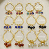 30 Charm Hoops surtidos en Oro Laminado Gold Filled ($3.33 cada uno) por $100 Gold Layered