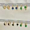 30 Assorted Colors ZIrconia Huggie Hoops in Oro Laminado Gold Filled ($3.33 each) for $100 Gold Layered