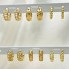 50 argollas Huggie de oro surtidas en Oro Laminado Gold Filled ($2.00 cada una) por $100 Gold Layered