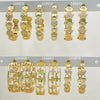 25 Medios Aros Surtidos en Oro Laminado Gold Filled ($4.00 cada uno) por $100 Gold Layered