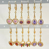 28 Aretes Largos Surtidos de Colores en Oro Laminado Gold Filled ($3.57 cada uno) por $100 Gold Layered