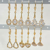 30 Aretes Surtidos de Circonitas Largas en Oro Laminado Gold Filled ($3.33 cada uno) por $100 Gold Layered