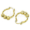 Oro Laminado Small Hoop, Gold Filled Style Twist Design, Polished, Golden Finish, 02.213.0487.25