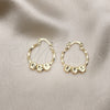 Oro Laminado Small Hoop, Gold Filled Style Twist Design, Polished, Golden Finish, 02.213.0487.25